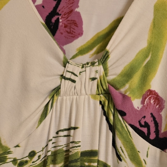 Karen Kane Green Pink Sleeveless Midi Sundress - Picture 5 of 11